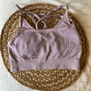 Gymshark Purple Sports Bra with Criss-Cross Back